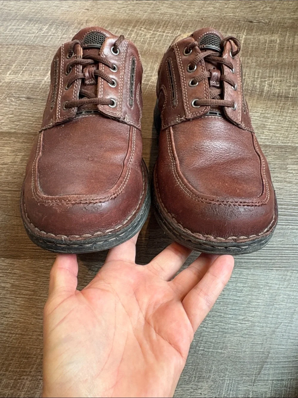 Clark’s Unstructured Un.Bend Oxford Men's 9 Brown Leather Lace-Up Shoes